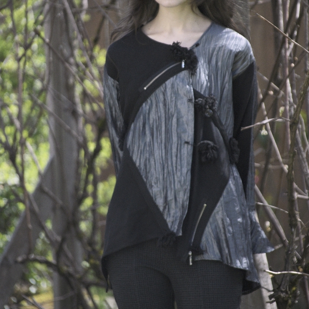 Siewierski Andrzej Statement Piece Flared Sleeve Patchwork Top - Picture 5 of 15